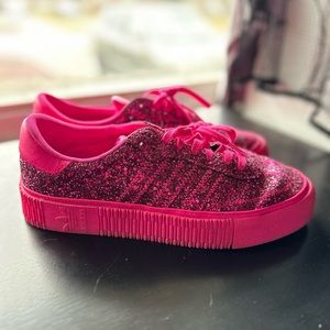 Adidas Originals Samba Rose Sneakers in Pink Sparkles